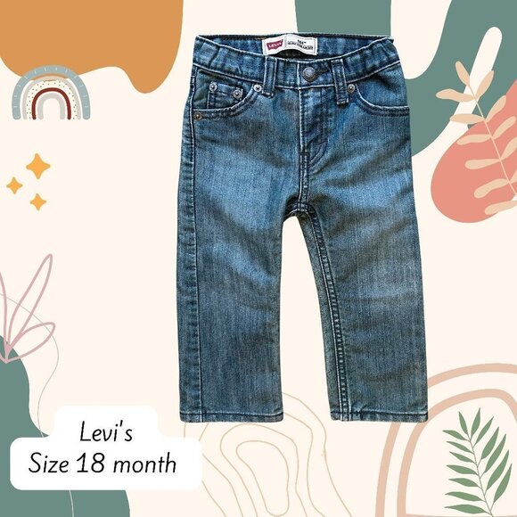 Like new! - Levi's 514 Straight Leg Jeans Size 18 Month - Picture 1 of 5